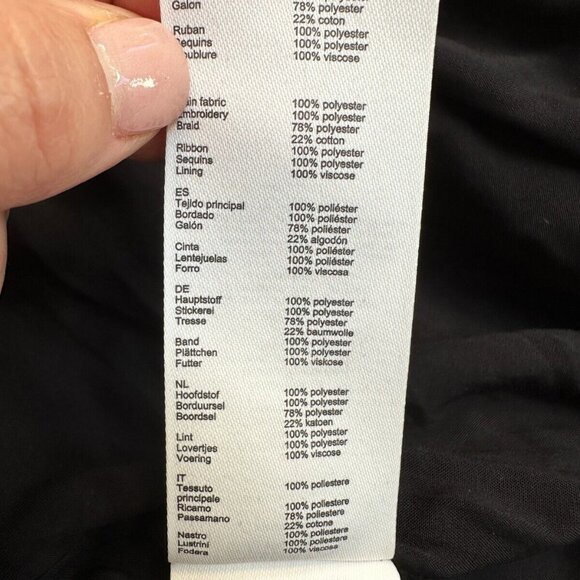 Maje Women's Long Sleeve Mini Dress Size 34/XS High Neck Sequin A-Line Orig $490 - Picture 15 of 16